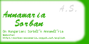 annamaria sorban business card